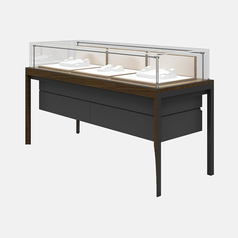 علبة عرض مجوهرات خشبية سوداء