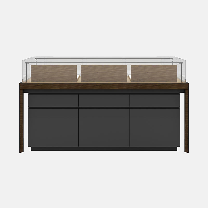 علبة عرض المجوهرات الخشبية